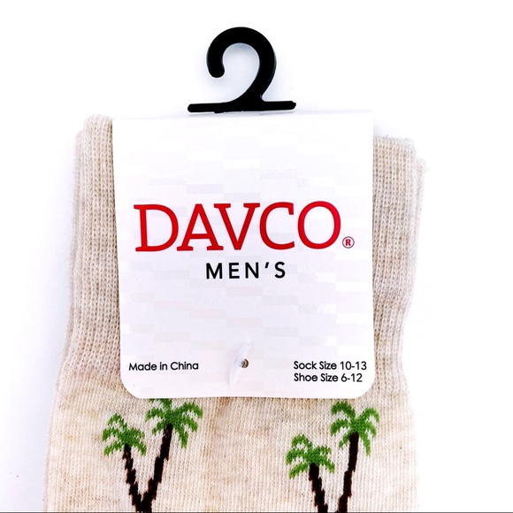Davco Underwear & Socks Davco Palm Tree Beach Vacation Crew Socks